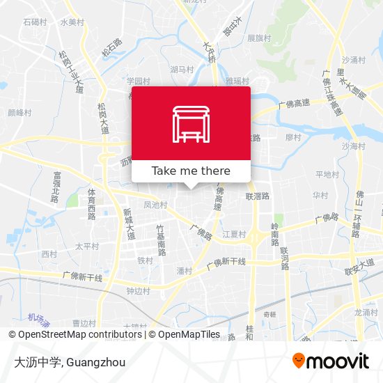 大沥中学 map