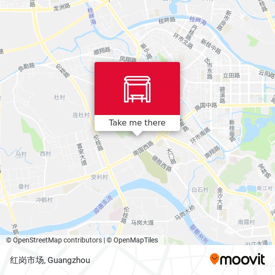 红岗市场 map
