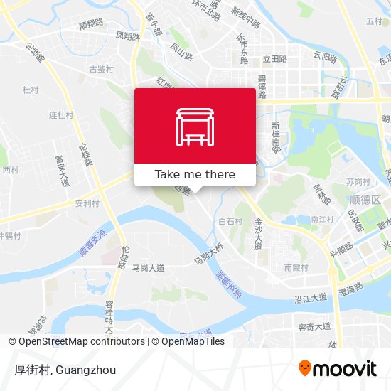 厚街村 map