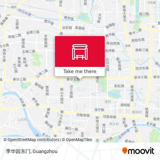 季华园东门 map