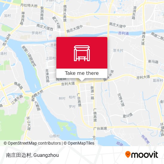 南庄田边村 map