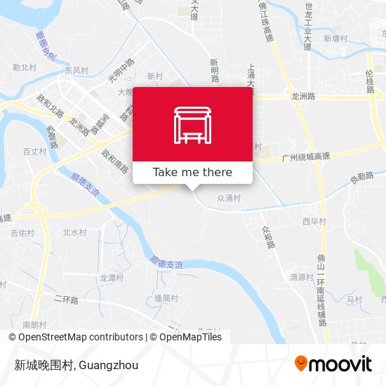 新城晚围村 map