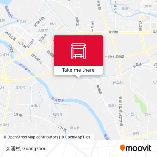 众涌村 map