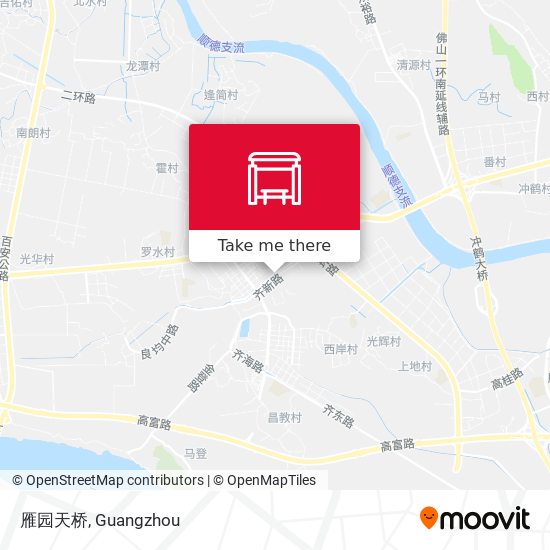 雁园天桥 map