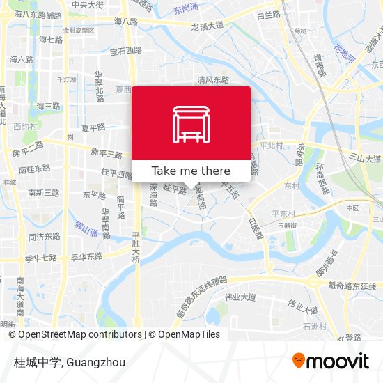 桂城中学 map