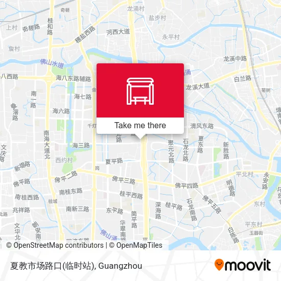 夏教市场路口(临时站) map