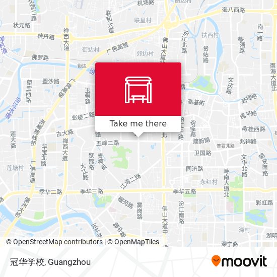 冠华学校 map