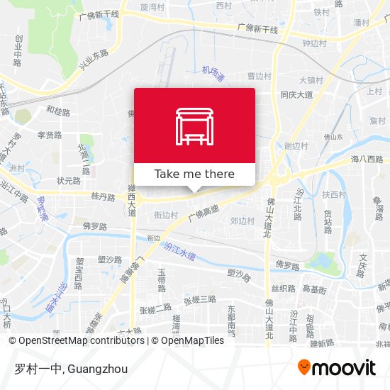 罗村一中 map