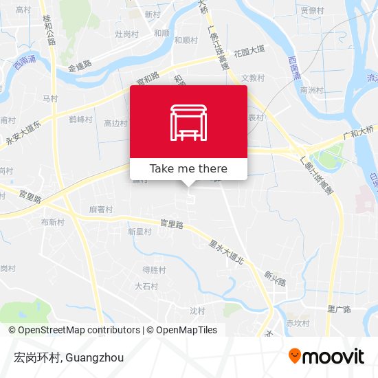 宏岗环村 map