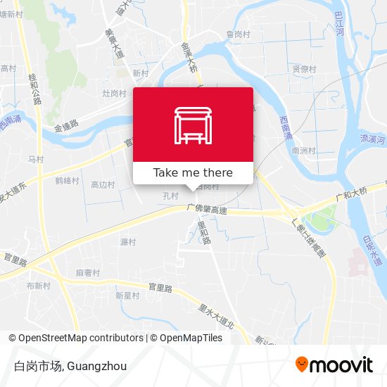 白岗市场 map