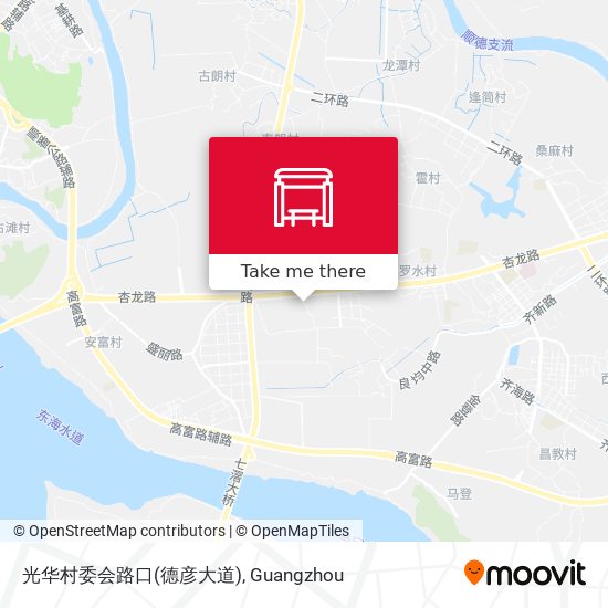 光华村委会路口(德彦大道) map