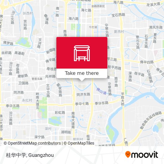 桂华中学 map
