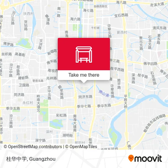 桂华中学 map