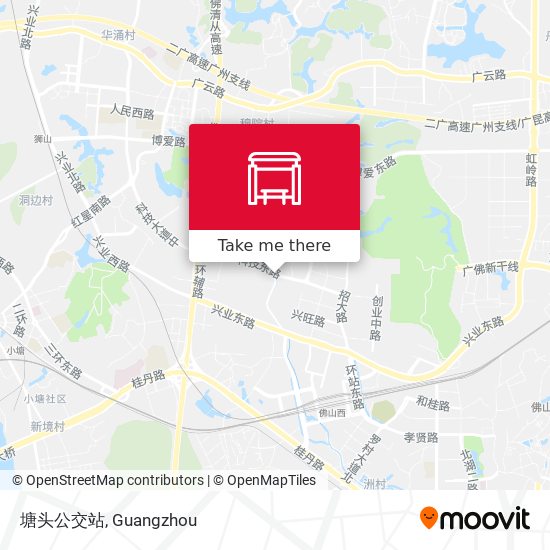 塘头公交站 map