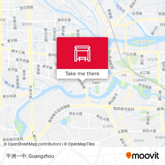 平洲一中 map
