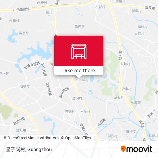 显子岗村 map
