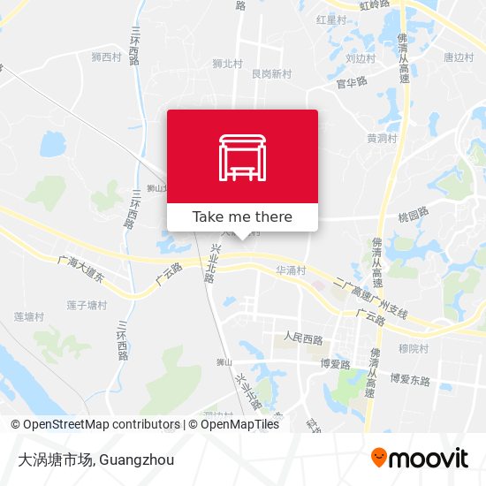 大涡塘市场 map