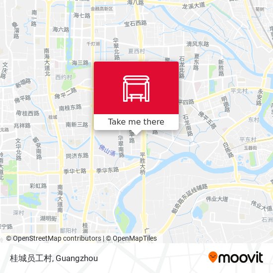 桂城员工村 map