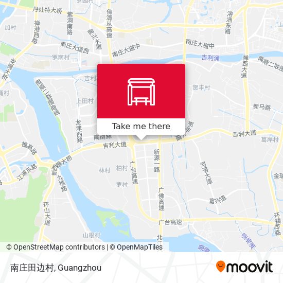 南庄田边村 map