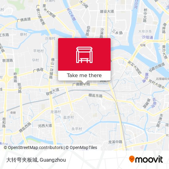 大转弯夹板城 map