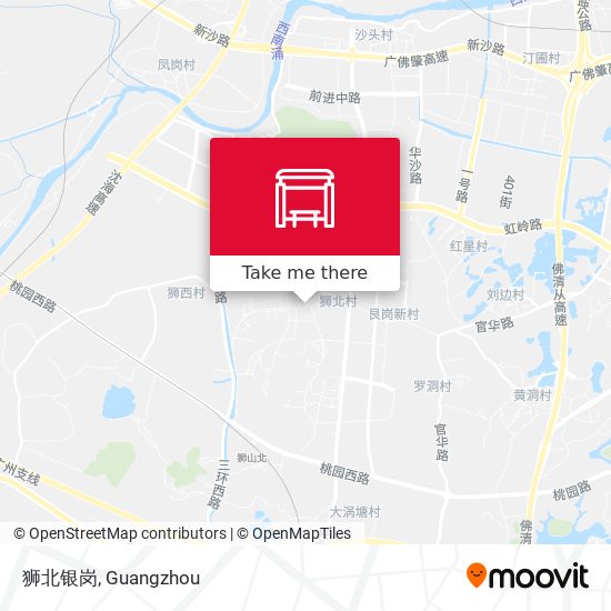 狮北银岗 map