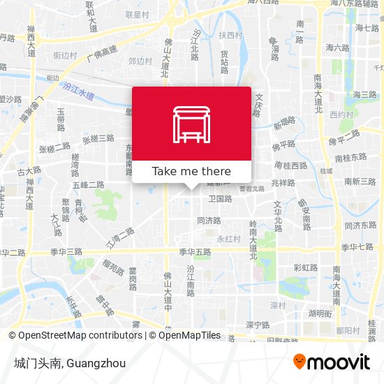 城门头南 map