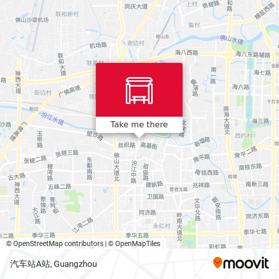 汽车站A站 map