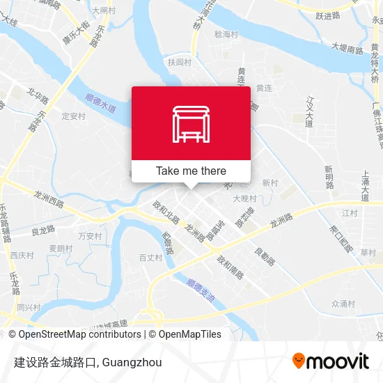 建设路金城路口 map