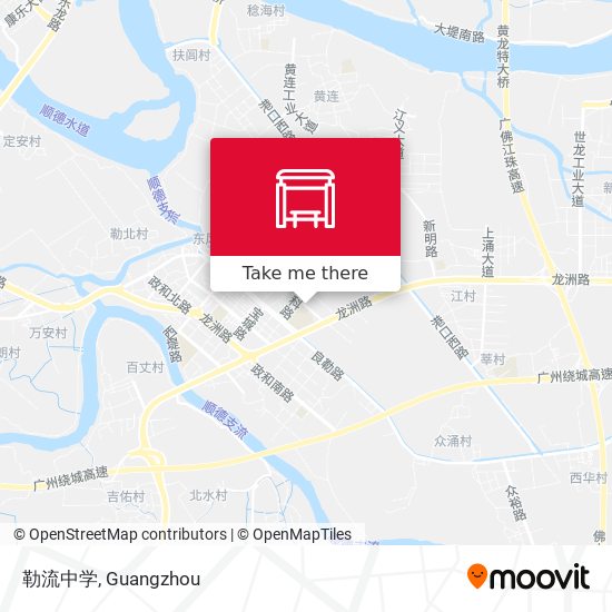勒流中学 map