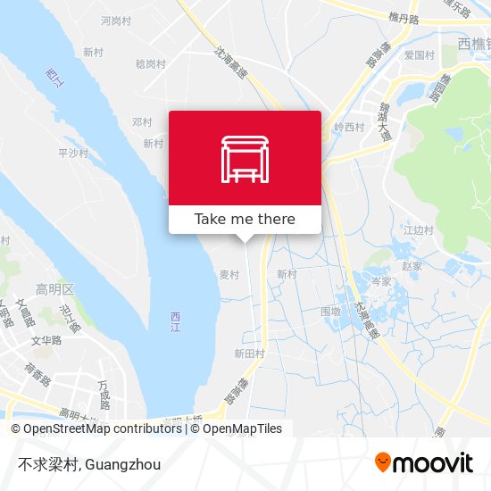 不求梁村 map