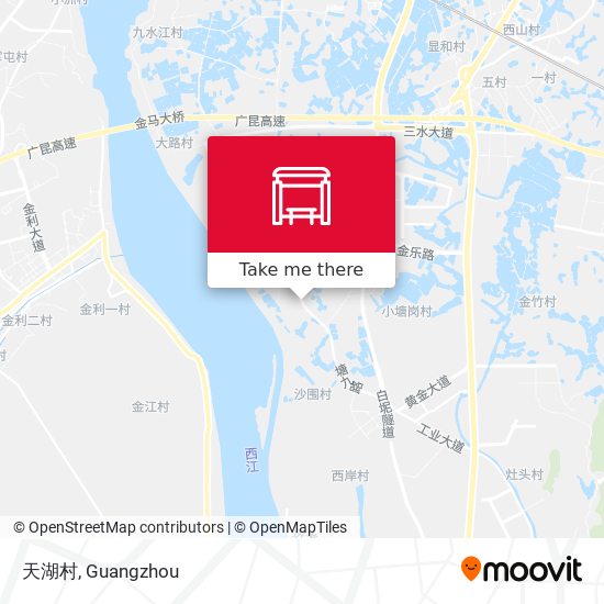 天湖村 map