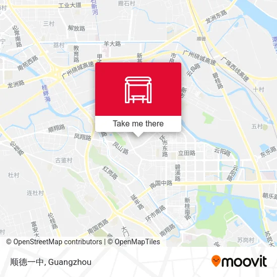 顺德一中 map