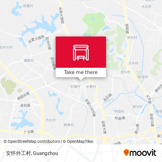安怀外工村 map