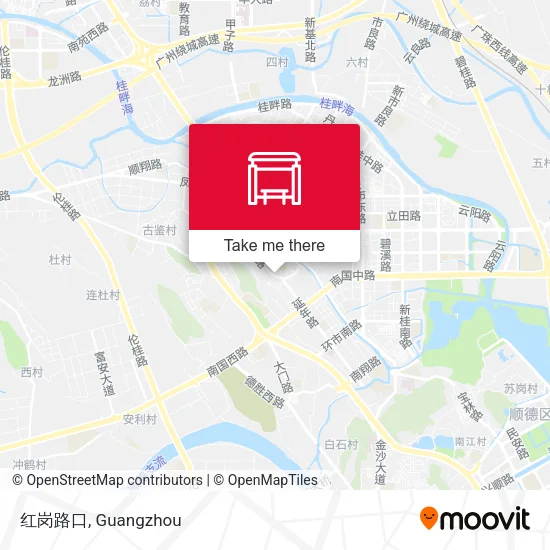红岗路口 map
