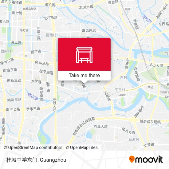 桂城中学东门 map