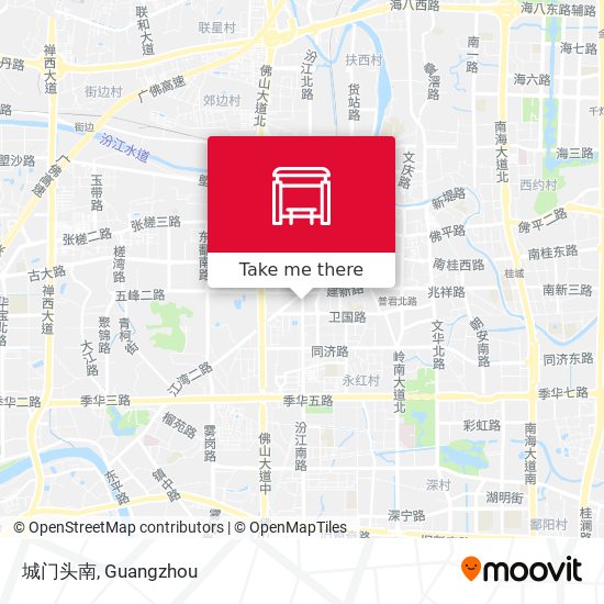 城门头南 map