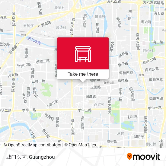 城门头南 map