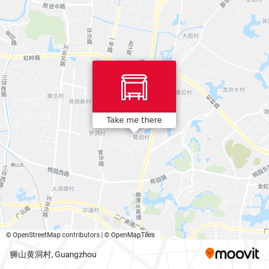 狮山黄洞村 map