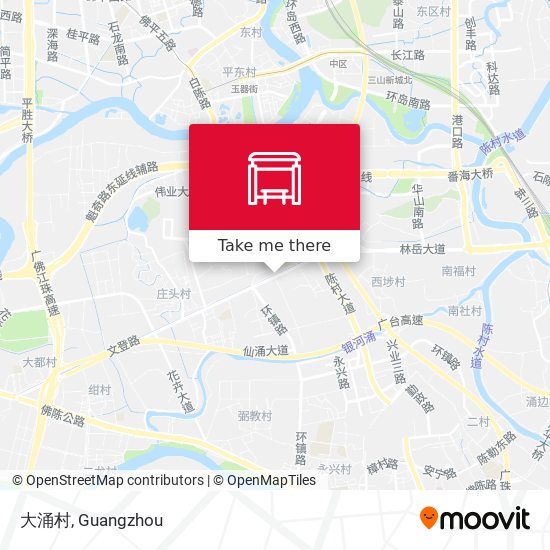 大涌村 map