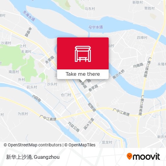新华上沙涌 map
