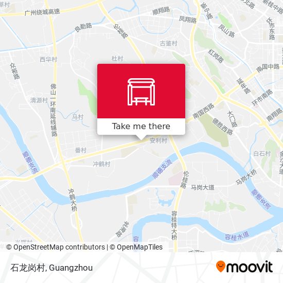 石龙岗村 map