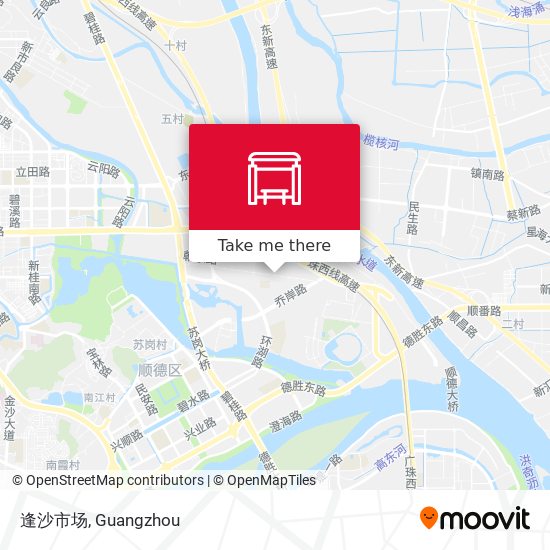 逢沙市场 map