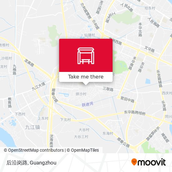 后沿岗路 map