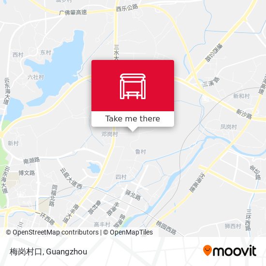 梅岗村口 map