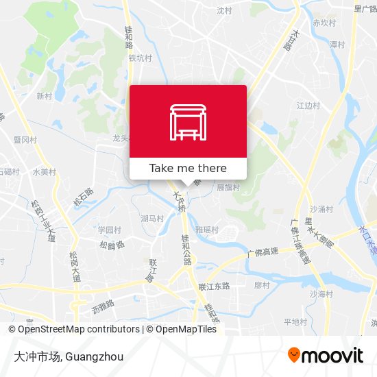 大冲市场 map