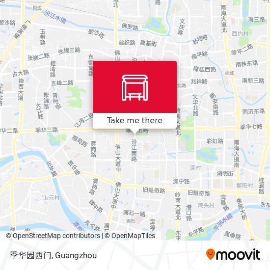 季华园西门 map