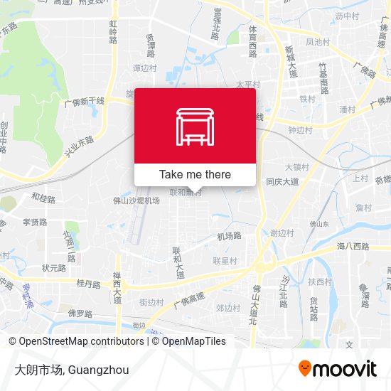 大朗市场 map
