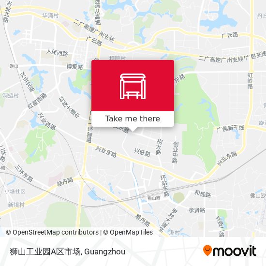 狮山工业园A区市场 map
