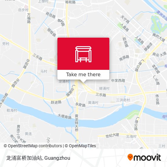 龙涌富桥加油站 map