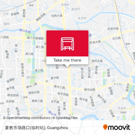夏教市场路口(临时站) map